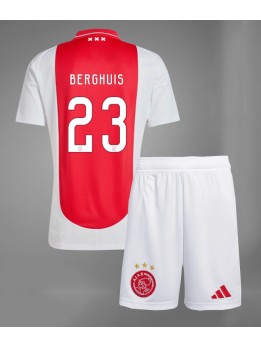 Ajax Steven Berghuis #23 Dječji Domaci Dres kompleti 2024-25 Kratak Rukavima (+ kratke hlače)